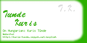 tunde kuris business card
